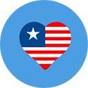 Image of a cartoon patriotic heart